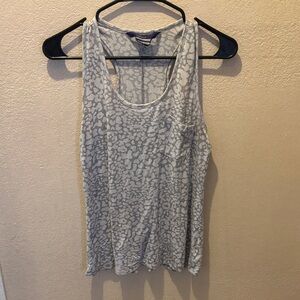 Miley Cyrus & Max Azria Light Gray Animal Print Tank Top